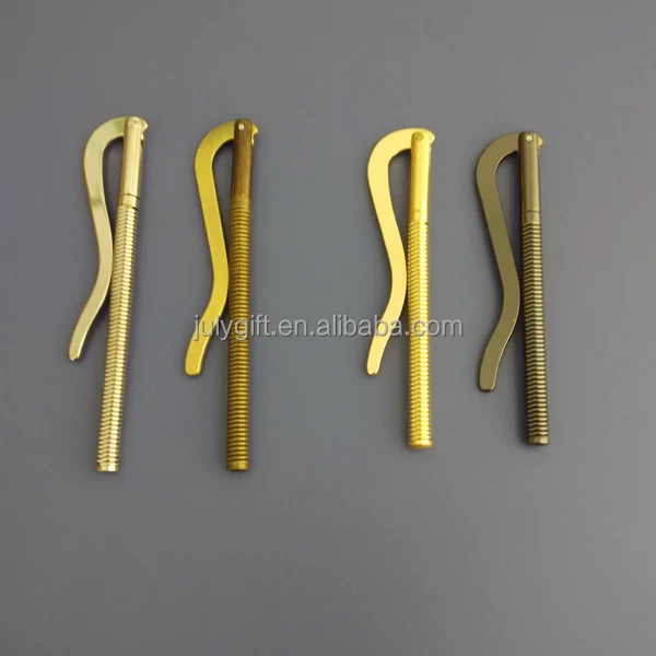 
gold silver black money clip with spring 