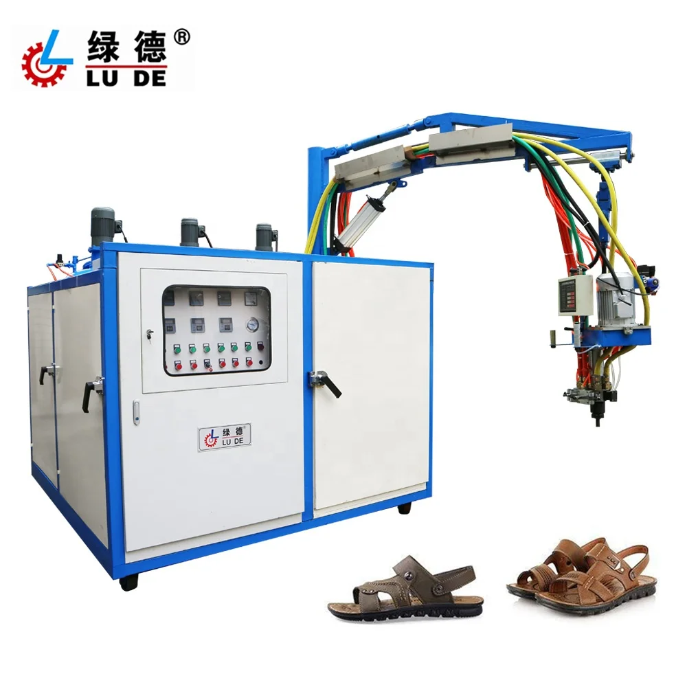 PU walking shoe sole injection molding machine