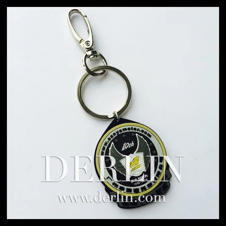 Customised Rubber Patch Silicon Label Key Chain Keyring