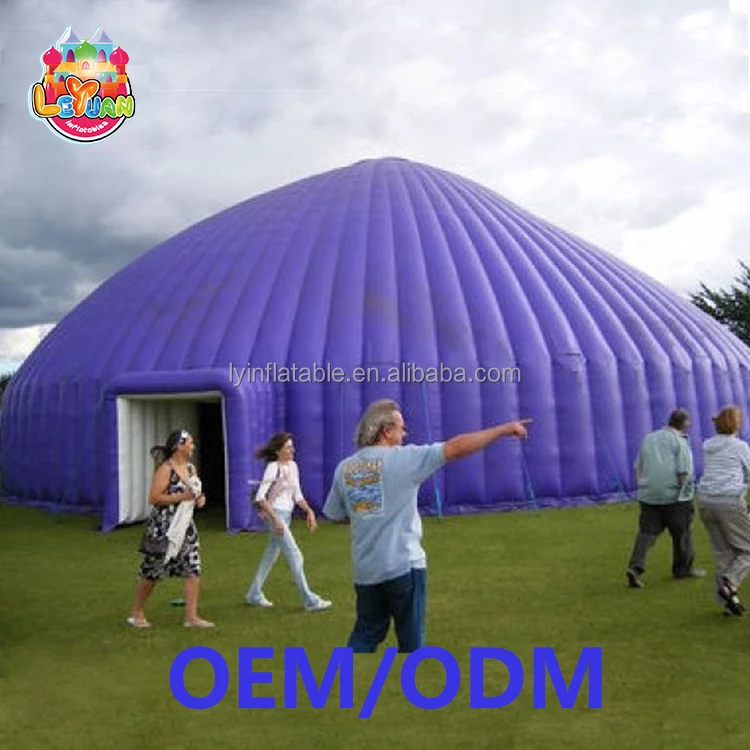 Orange 10 Meters Inflatable Fabric Tent Air Dome With Blower