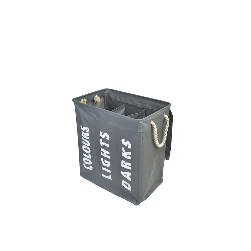 3 compartments Thin Dirty Home Corner Handy Laundry Hamper Basket On Wheels