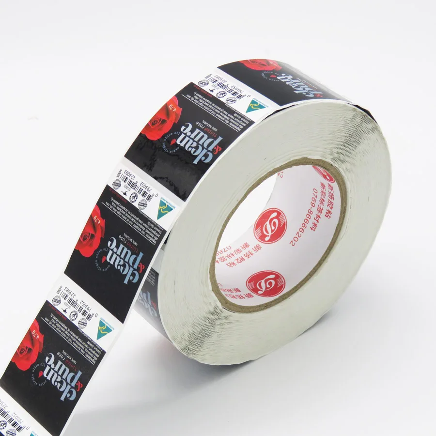 anti tear waterproof plastic jar adhesive bottle label sticker