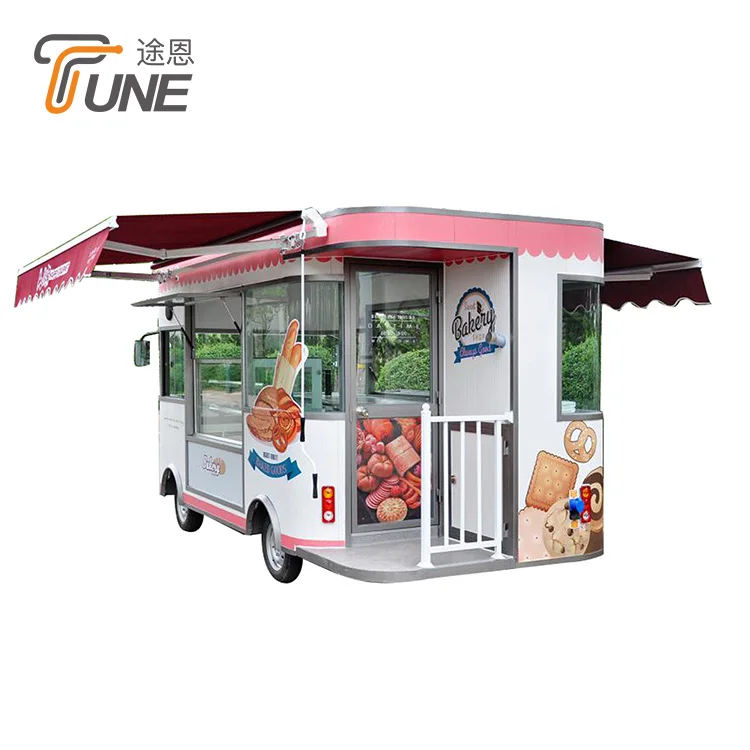 2021 Best selling electric four-wheel mobile small supermarket/liquor and tobacco Popsicle grocery cart