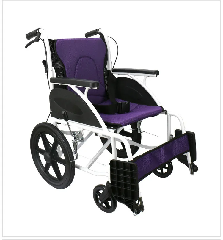 Durable Self Folding Commode Wheelchair with Footrests for elderly