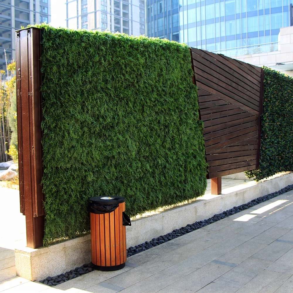 Garden ornaments outdoor fresh PE artificial fence panels for decks