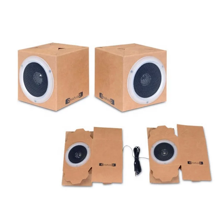 
Carton gift sound creative advertising speaker paper speaker box promotional gift speaker 