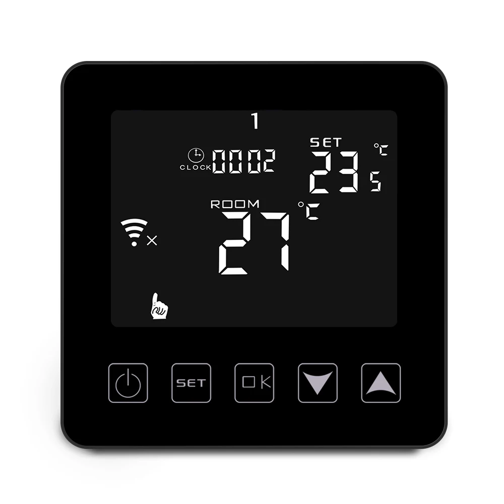 touch screen programmable wifi wireless heating/ cooling thermostat for electrical/water/boiler, Android/IOS App control heater