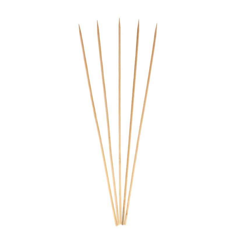 No Point Stand BBQ Fruit Grill Food Skewer Fish Flower Non-stick TOOLS Meat Bamboo