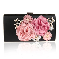 Новая модная элегантная белая вечерняя женская сумка-клатч с красивыми цветами