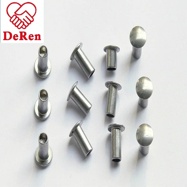 China Factory pice high quality flat head solid/semi-tubular rivet DIN302/DIN124