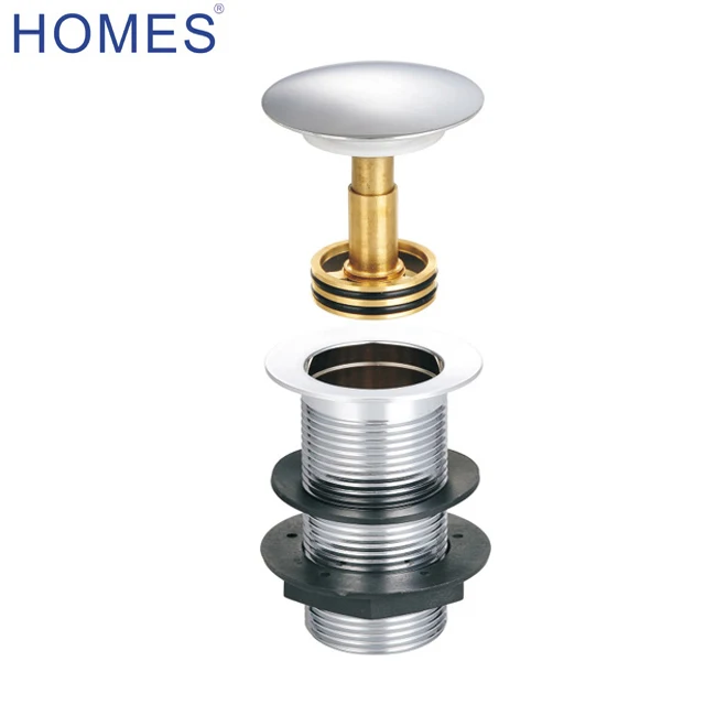 Отходы раковины CP без прорези с очисткой дренажного поршня