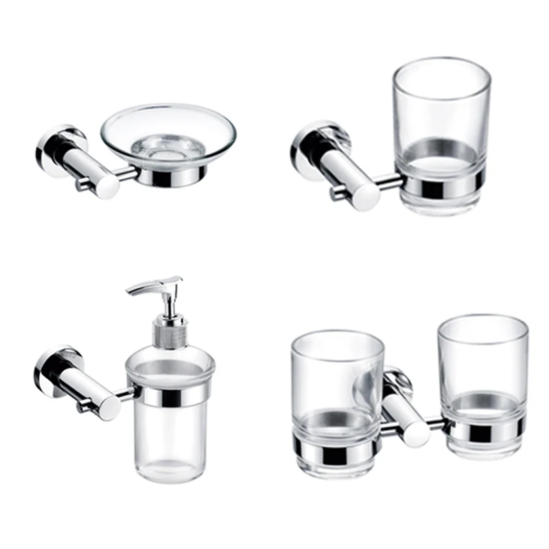 Stainless steel toilet hardware bath fitting set bathroom accessories