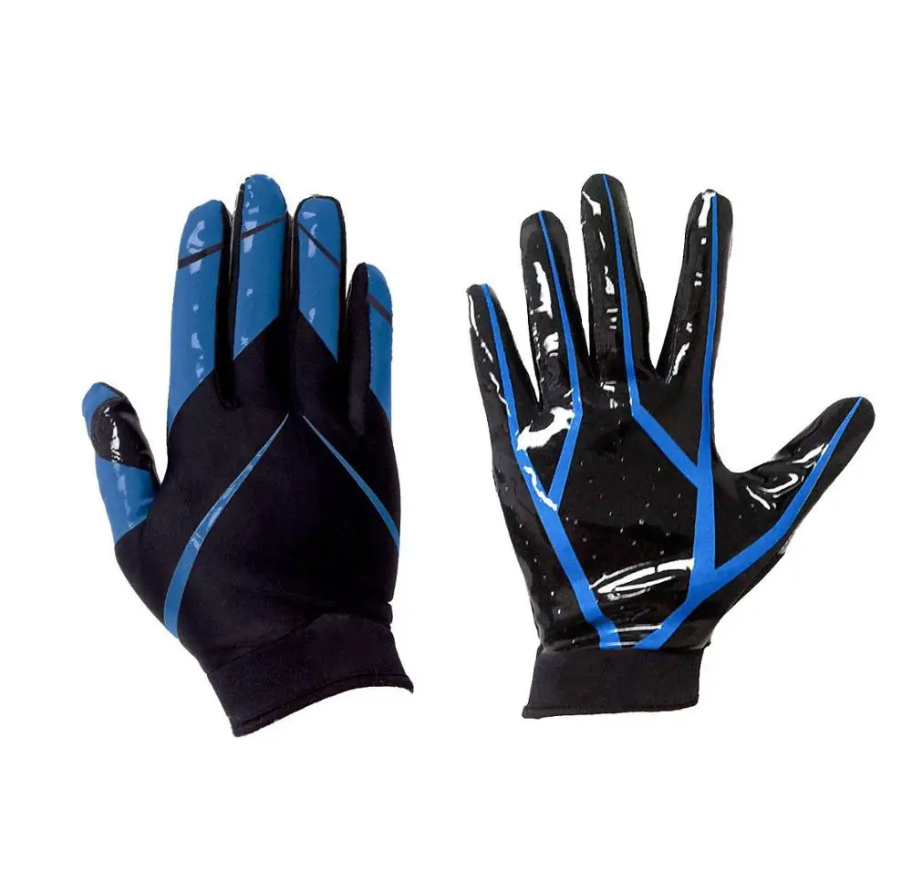 2019 Whole sale custom rugby gloves silicone New american football gloves receiver