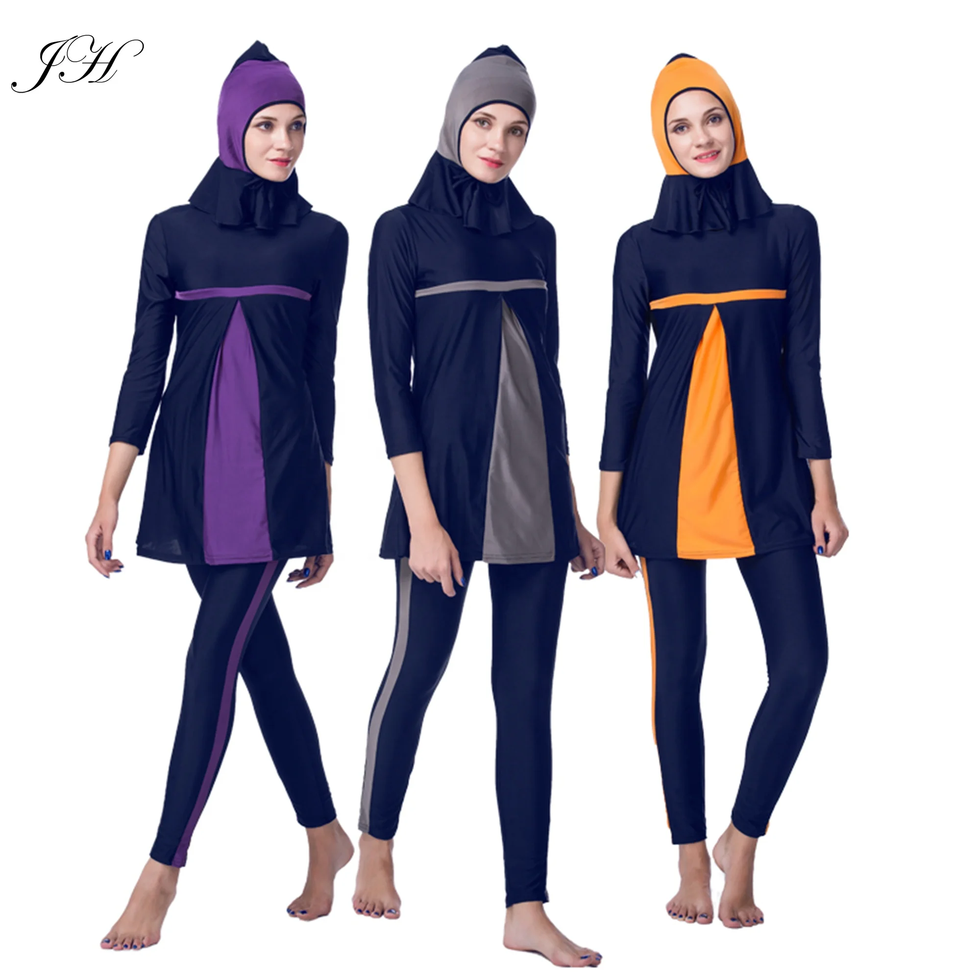 2019 Swimwear Women Muslim Swimsuit Plus Size Full Cover Islamic Hijab Islam Beachwear Ladies Modest Swimming Suit