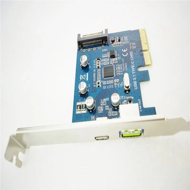4X Pci-e Express to Internal USB 3.1 Type C Type A Port Add on Expansion Card Adapter 10Gbs