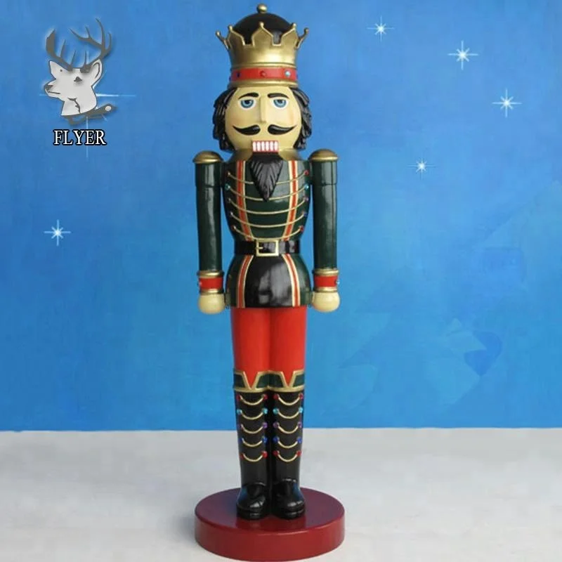 Christmas decoration life size fiberglass nutcracker Christmas statue