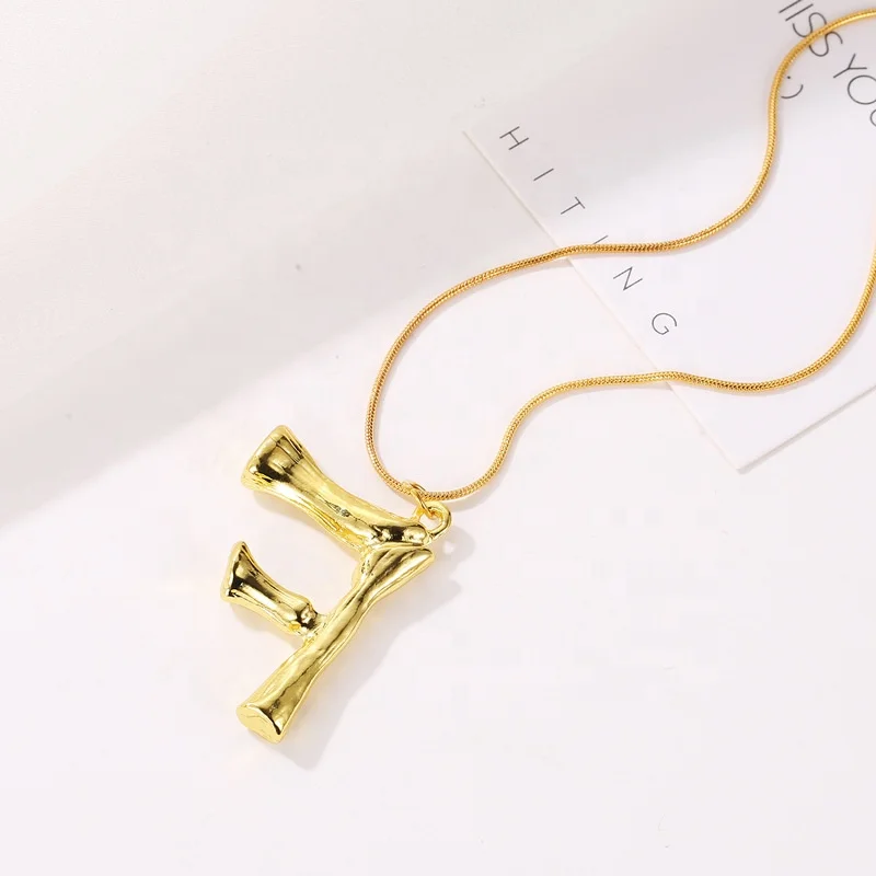 wholesale pendant cheap personalized simple r gold 26 letter necklace