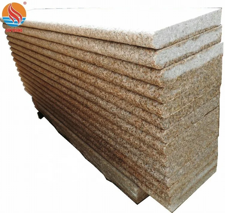 Factory Supply Outdoor Flamed Yellow Granite Bullnose Steps