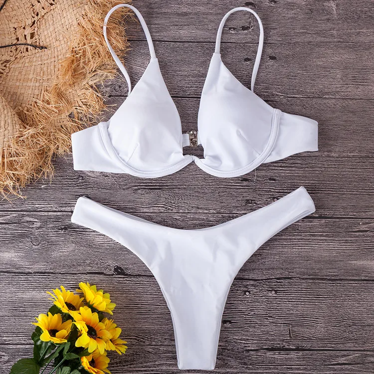 Cikini 2021 Hot Sexy Cross Bikinis Women Swimwear Bathing Suit Push up Bikini Swimsuit