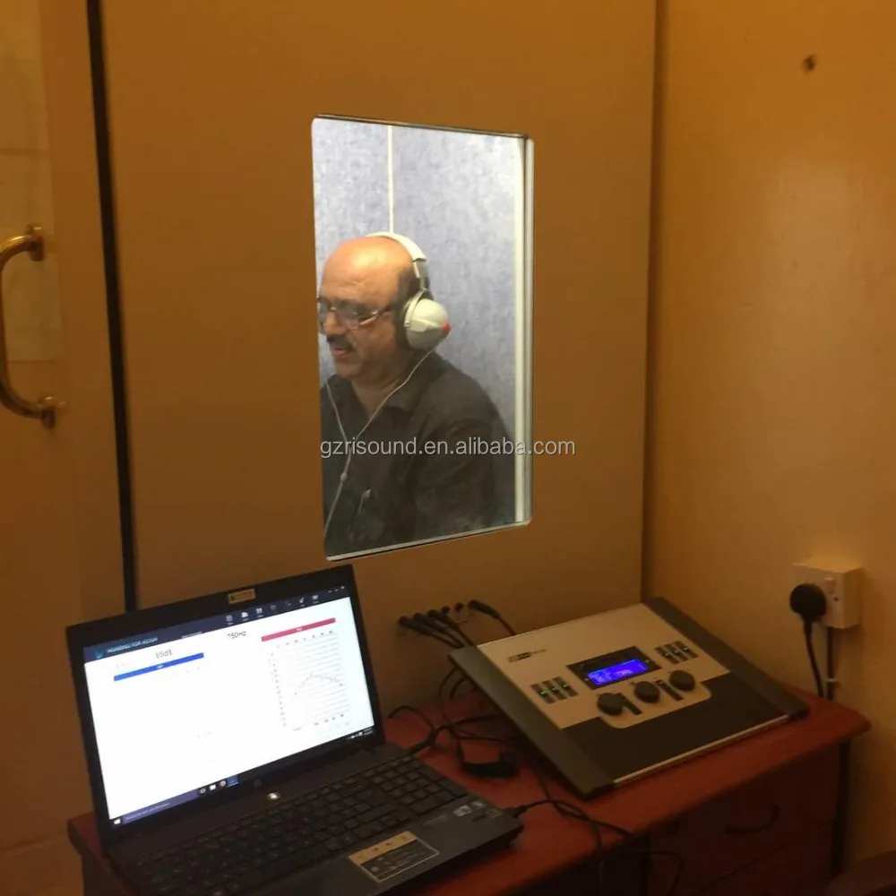 audiometer and hearing test booth