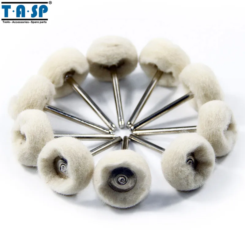 Wool Polishing Pad Buffing Wheel Buff Balls  with 3.2mm Shank  for Jewelry Mini Drill Rotary Tool Abrasive Accessories