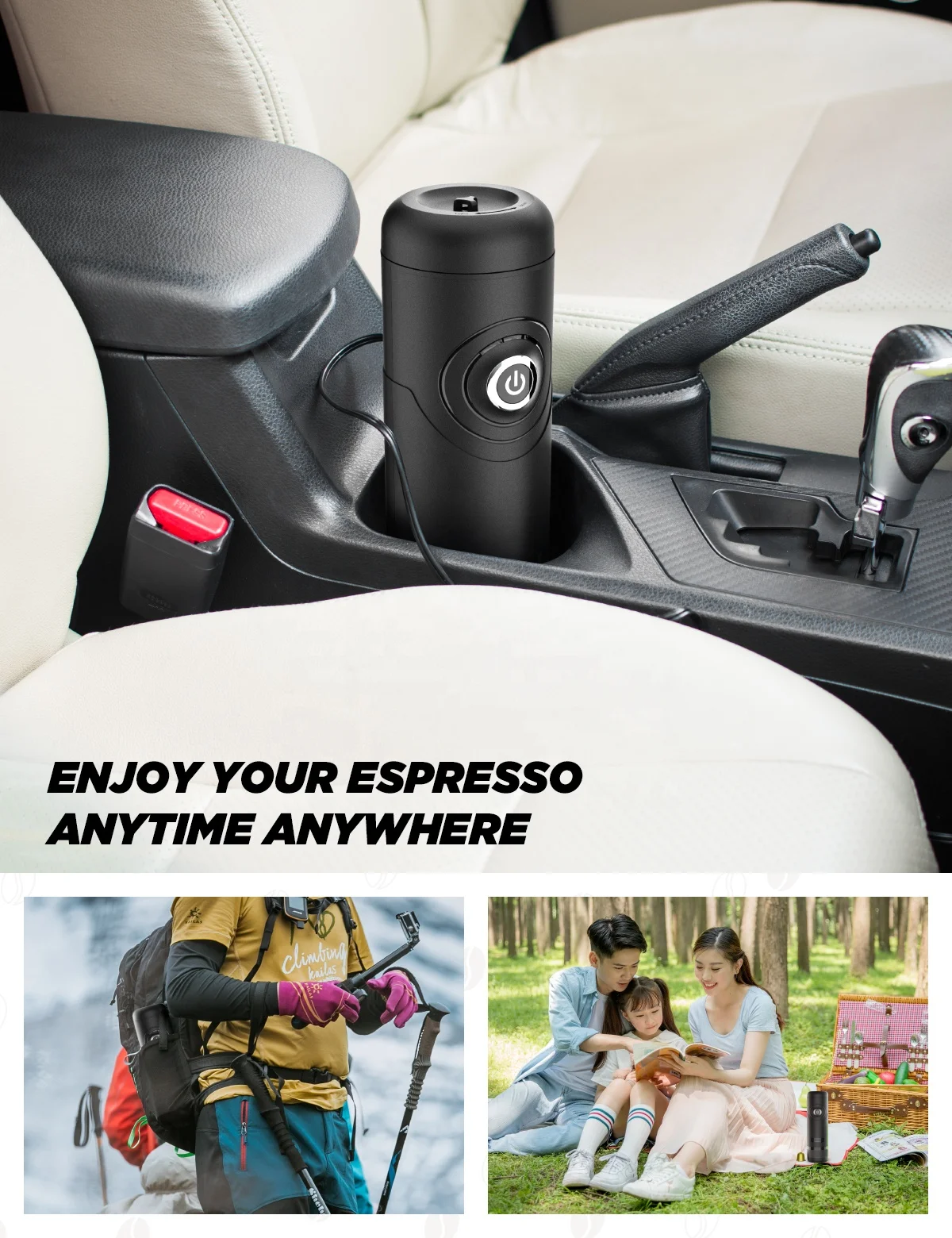 Portable coffee machine espresso capsule outdoor coffee maker with CE Rohs GS LFGB