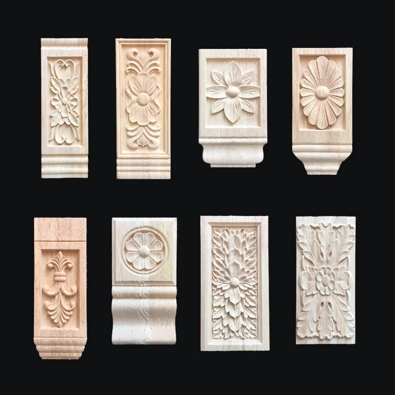 
Rubber decorative furniture onlays wood carving appliques 
