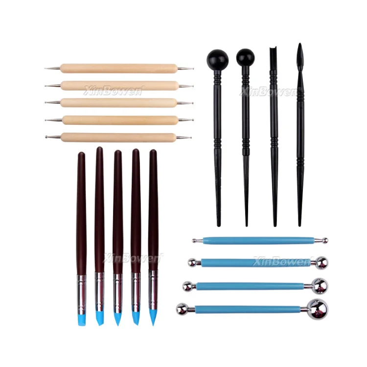 Xinbowen Wholesale 18 Pcs Clay Dotting Tools Suits Polymer Clay Sculpting Tools Set