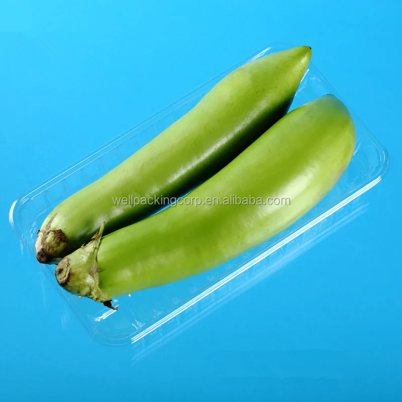 Rectangular Transparent Disposable Plastic Food Packing Tray