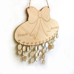 FAMILY Birthdays and Anniversaries Board Birthday Reminder Hanging DIY Wooden Calendar Plaque Home Wall Decoration
