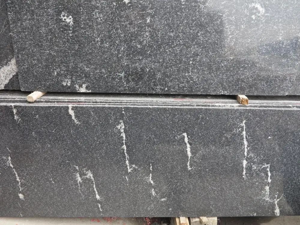 China virginia black granite slab and tile