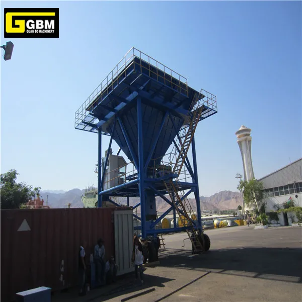 GBM port cement/chemical fertilizer/sand mobile hopper dock dust collector hopper