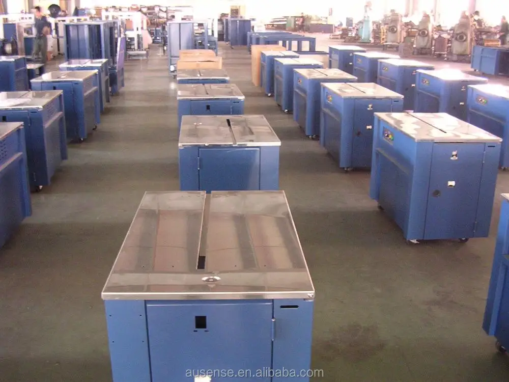 Small size semi-automatic strapping machine with low table