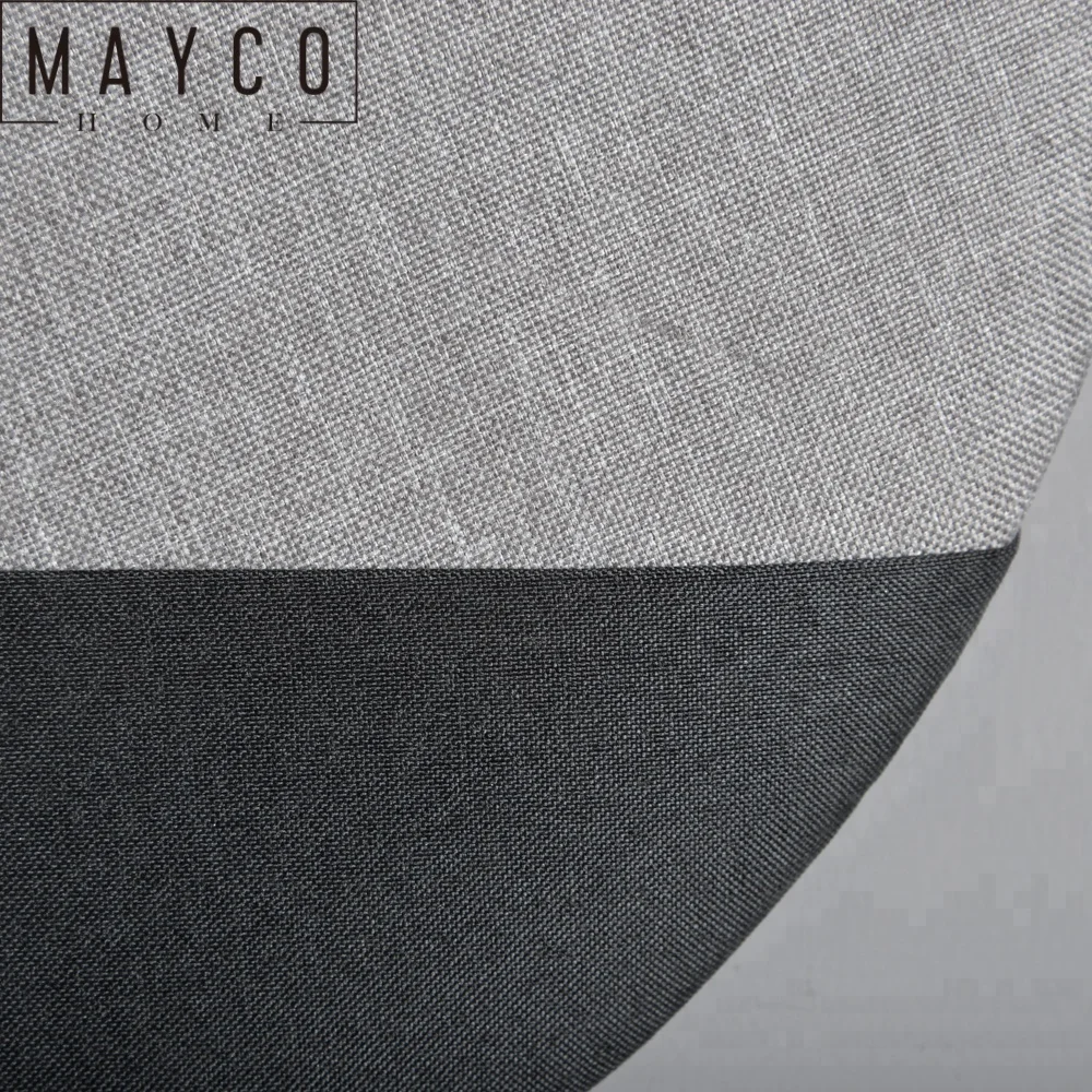 
Mayco Decorative Small Pin Cork Round Gray and Black Frameless Linen Bulletin Board with 1 Pocket 