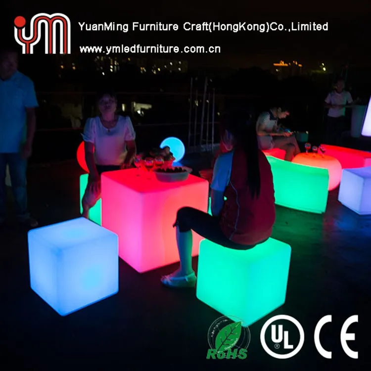 Outdoor Led Mood Cube Garden Seat