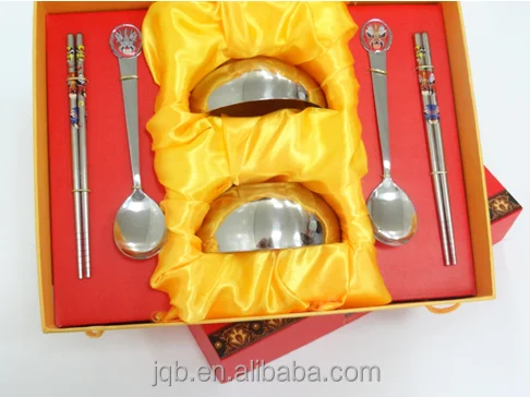 Chinese Style facial painting cutlery set of Spoon & fork