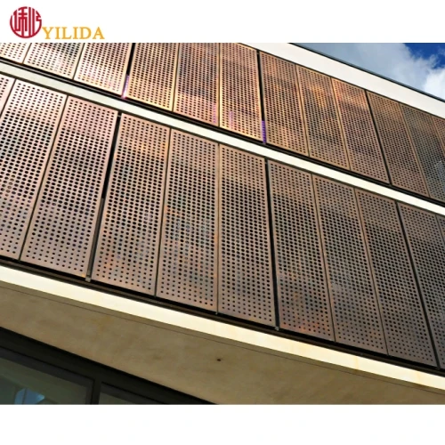 Aluminum external perforated metal wall cladding