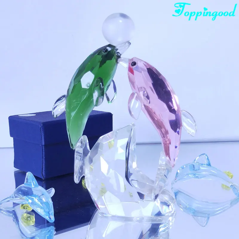 Wedding Favor Crystal Glass Dolphin For Decoration And Gifts