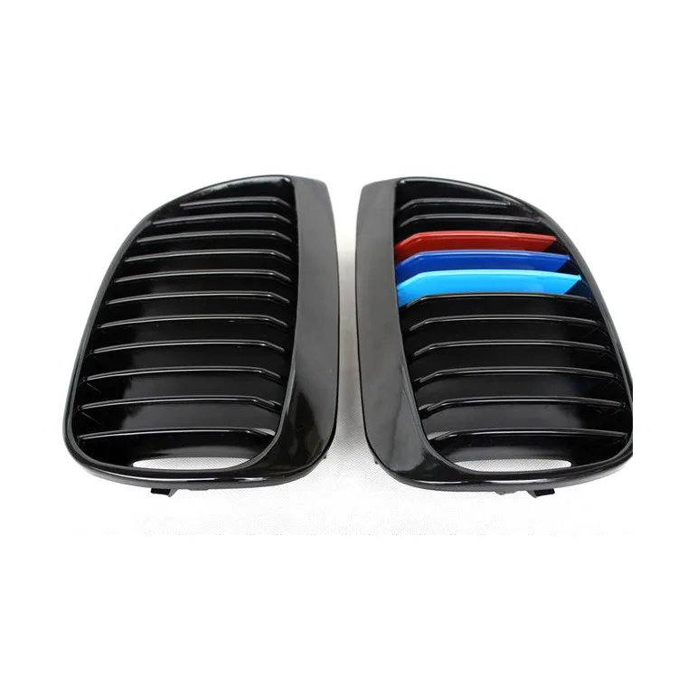 ABS material gloss M-tri color front kidney grill grille mesh For BMW 1 series e81 e87