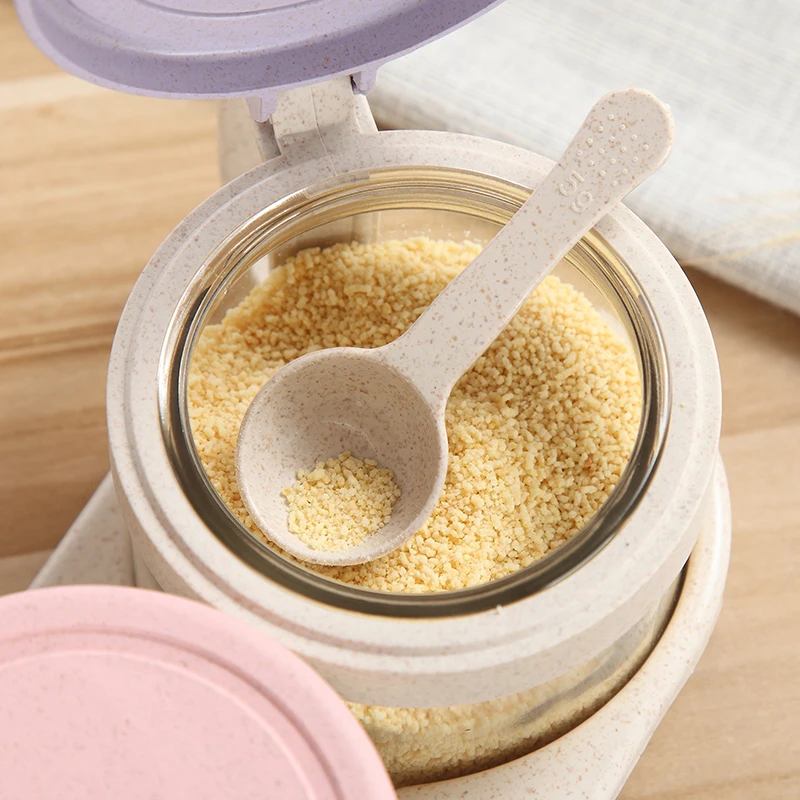 Экологически чистый контейнер для специй 300 мл * 3, банка для специй, набор контейнеров для специй с ложкой