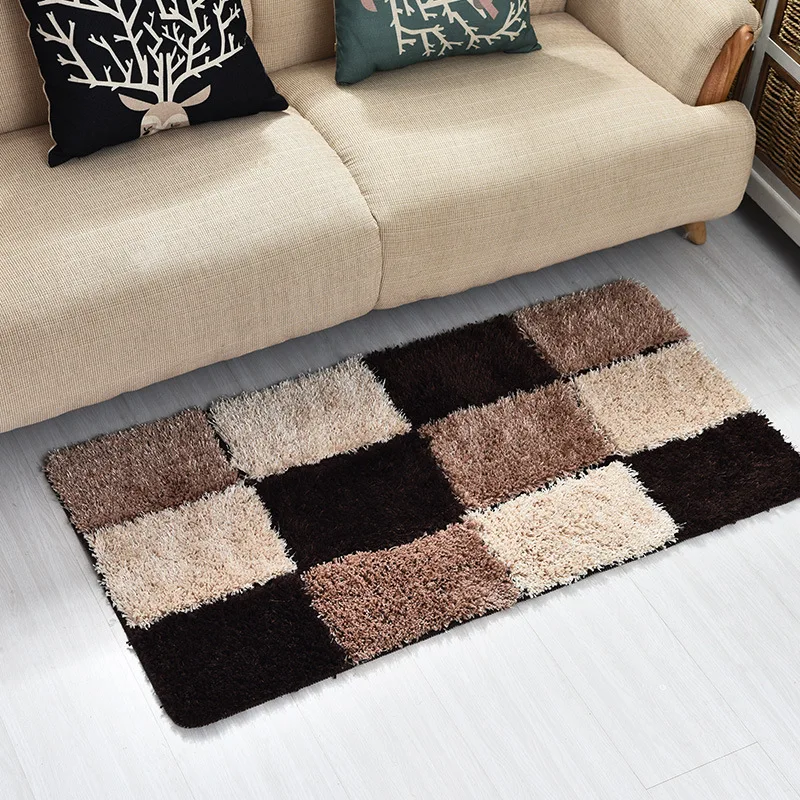 Антибактериальный квадратный коврик для ванной и коврики с высоким ворсом туалета