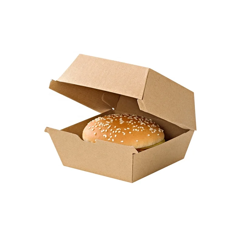 Custom Printed Disposable Mini Paper Food Grade Packaging Burger Box Food Box Paper