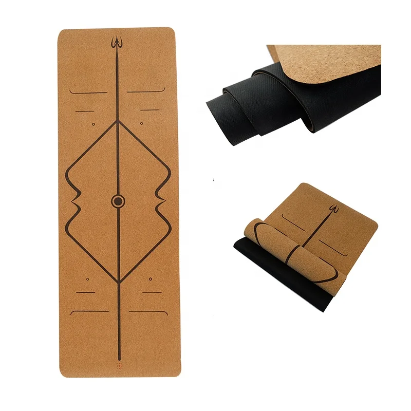 Non-slip Eco-Friendly Natural Cork Yoga Mat, Pilates and Floor Workouts, Hot Yoga, Indoor and Outdoor