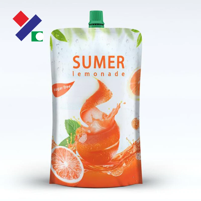 Professional design custom standing plastic spout pouch packaging for chilli sauce