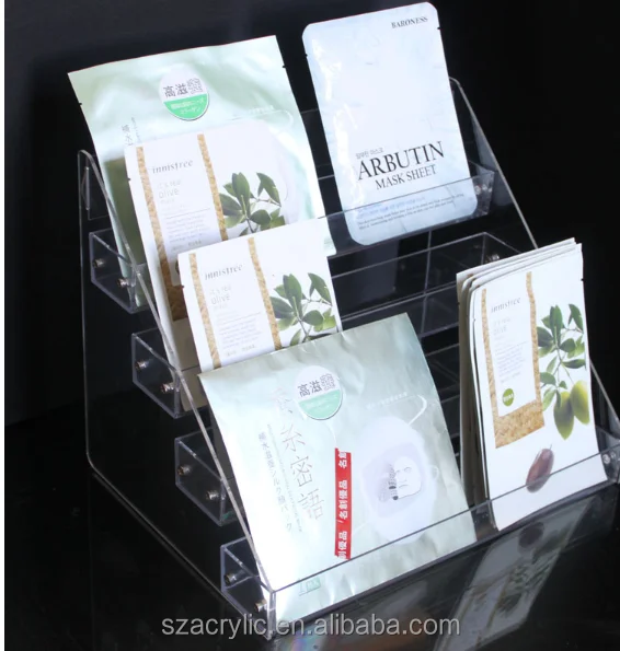 Custom Acrylic facial cleanser display rack cosmetic holder