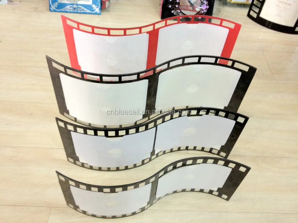 Double 10*15 Curved Glass Photo Frame, 3.2mm Glass Bending Photo Frame; S Shape GT Glass Frame