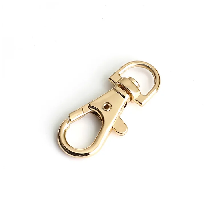 
Fashion new style carabiner custom logo light gold 9mm dog leash swivel snap hook 