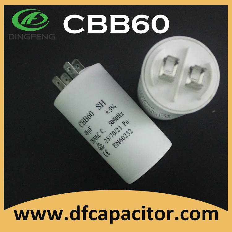 Cbb60 4 pins ac motor capacitor 40 мкФ 250vac 25/70/21 50/60 Гц SH EN60252 нинбо