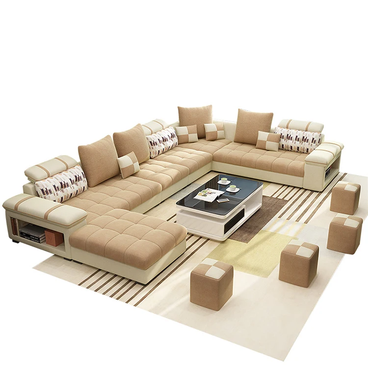 China Selling Fabric Sectional Heated Wooden Set Designs Sofa Modern