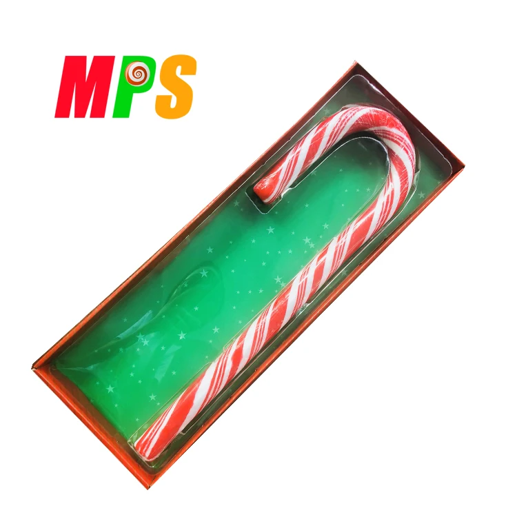 Candy Cane Big Decorative Christmas Hard Candy Sweet Wholesale Customize,fruity Flavor Box Packaging 24 Months Stick,piece 500g